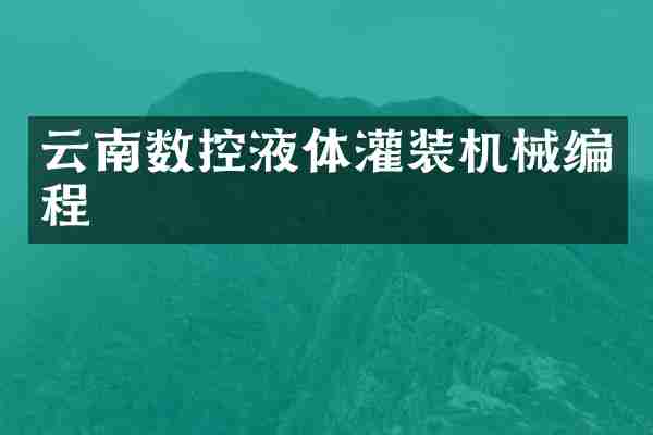 云南数控液体灌装机械编程