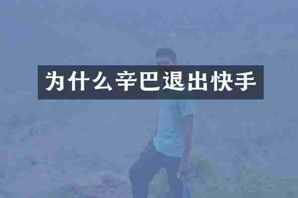 为什么辛巴退出快手