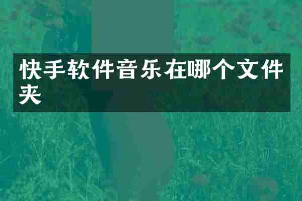 快手软件音乐在哪个文件夹