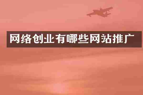 网络创业有哪些网站推广