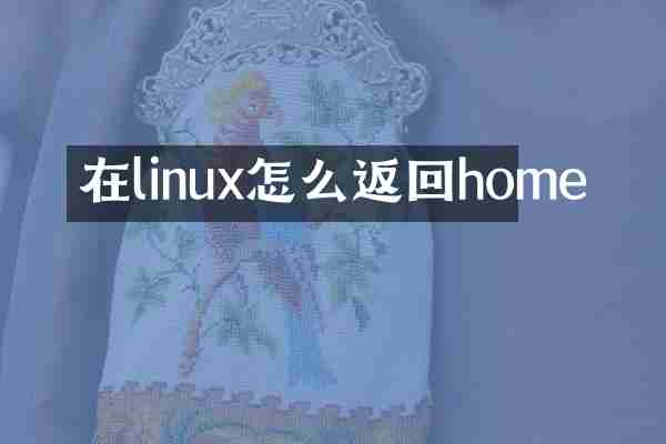 在linux怎么返回home