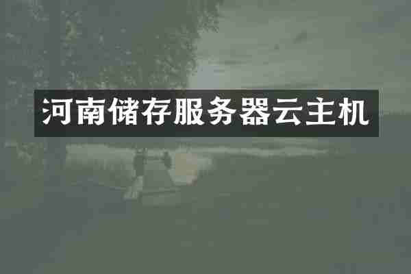 河南储存服务器云主机