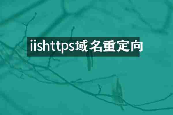 iishttps域名重定向