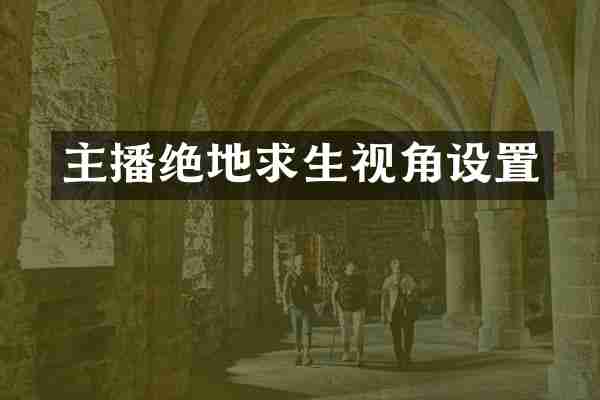 主播绝地求生视角设置
