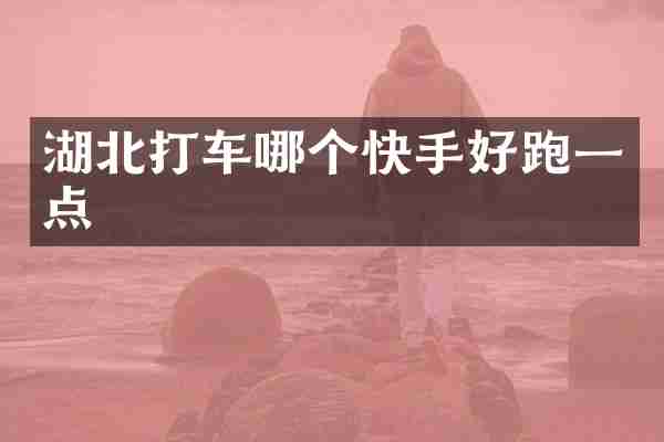湖北打车哪个快手好跑一点