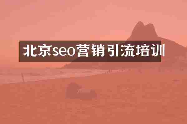北京seo营销引流培训