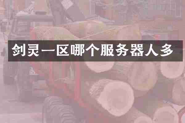 剑灵一区哪个服务器人多