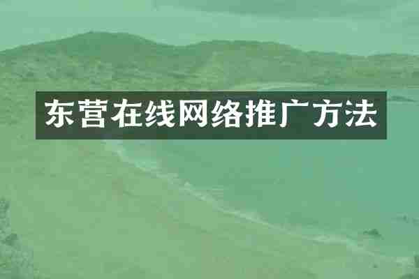 东营在线网络推广方法