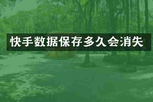 快手数据保存多久会消失