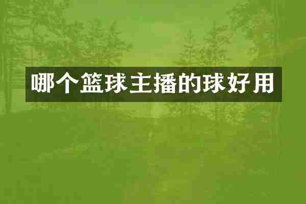 哪个篮球主播的球好用
