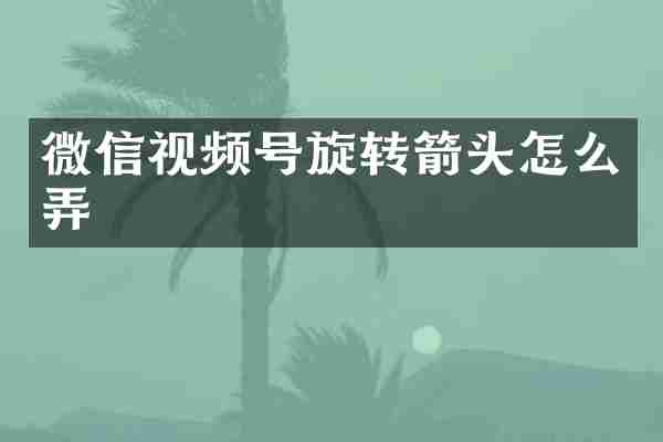 微信视频号旋转箭头怎么弄