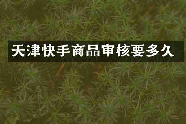 天津快手商品审核要多久