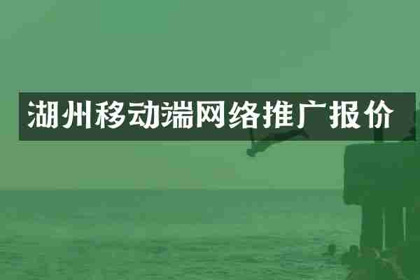 湖州移动端网络推广报价