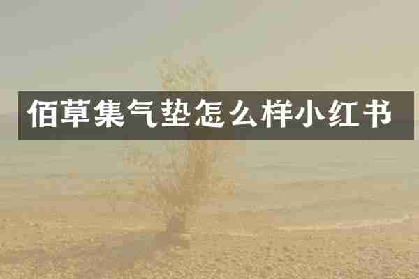 佰草集气垫怎么样小红书
