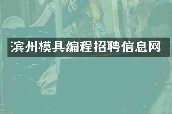 滨州模具编程招聘信息网