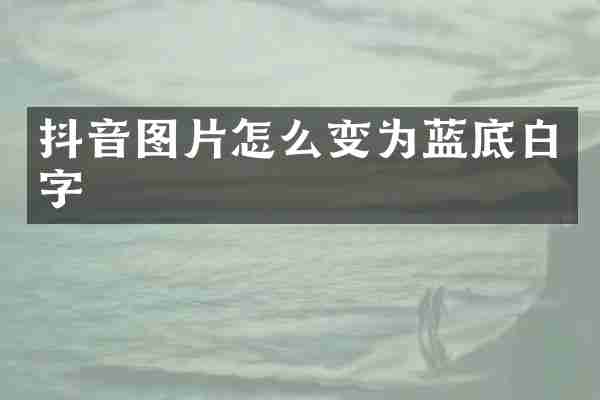 抖音图片怎么变为蓝底白字