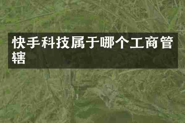 快手科技属于哪个工商管辖