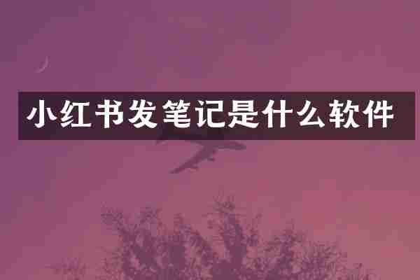 小红书发笔记是什么软件