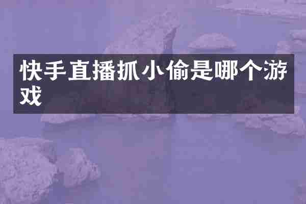 快手直播抓小偷是哪个游戏