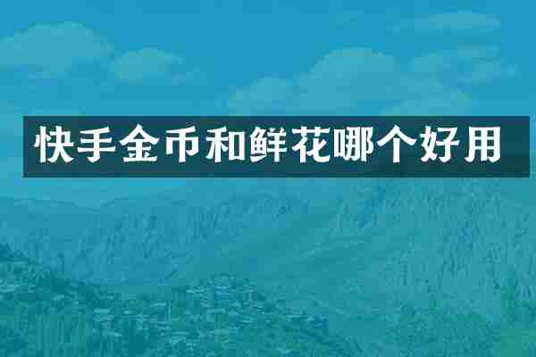 快手金币和鲜花哪个好用