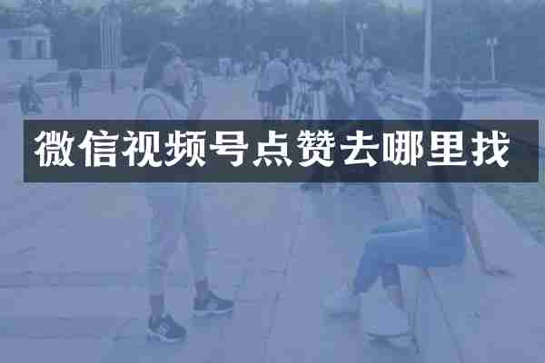 微信视频号点赞去哪里找