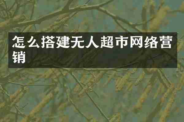 怎么搭建无人超市网络营销