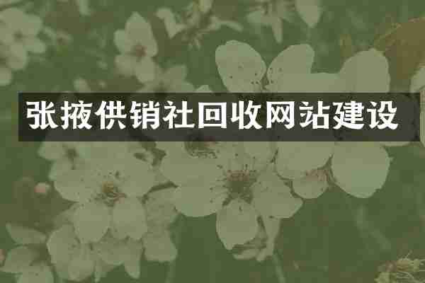 张掖供销社回收网站建设