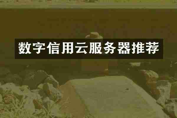 数字信用云服务器推荐