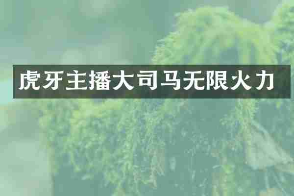 虎牙主播大司马无限火力