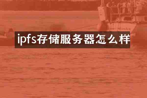 ipfs存储服务器怎么样