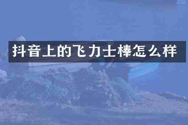 抖音上的飞力士棒怎么样