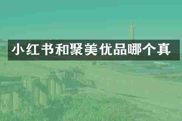 小红书和聚美优品哪个真