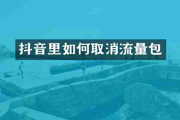 抖音里如何取消流量包