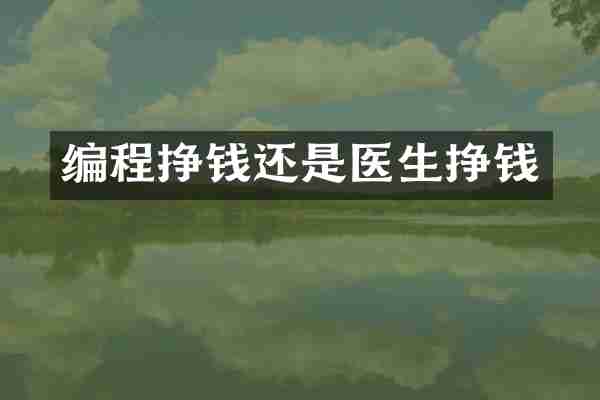 编程挣钱还是医生挣钱
