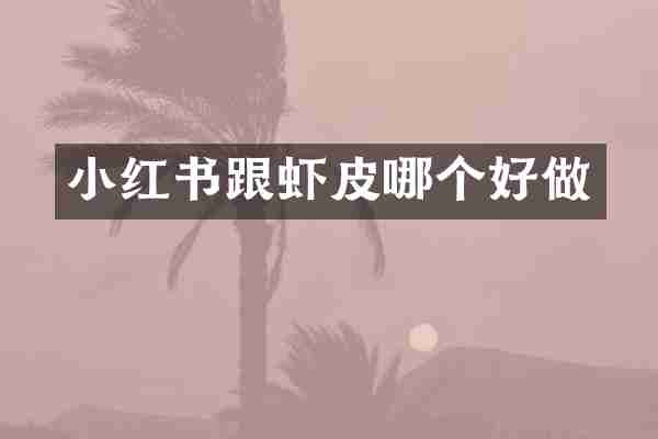 小红书跟虾皮哪个好做