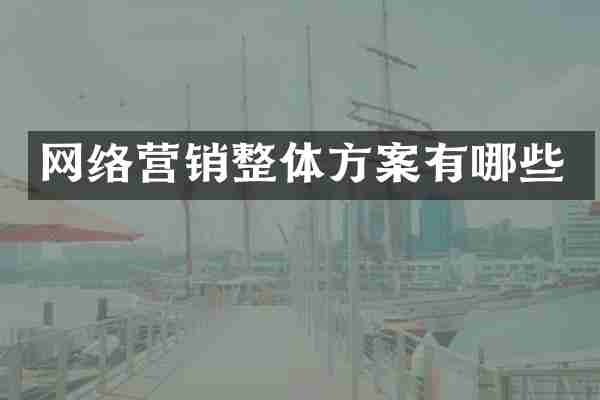 网络营销整体方案有哪些