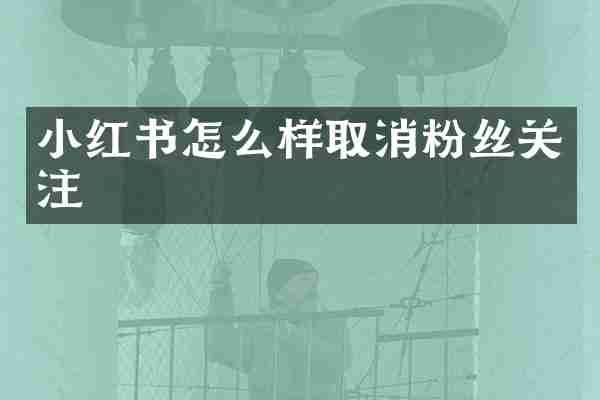 小红书怎么样取消粉丝关注