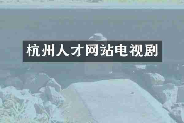 杭州人才网站电视剧