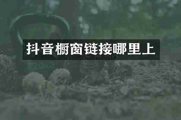 抖音橱窗链接哪里上