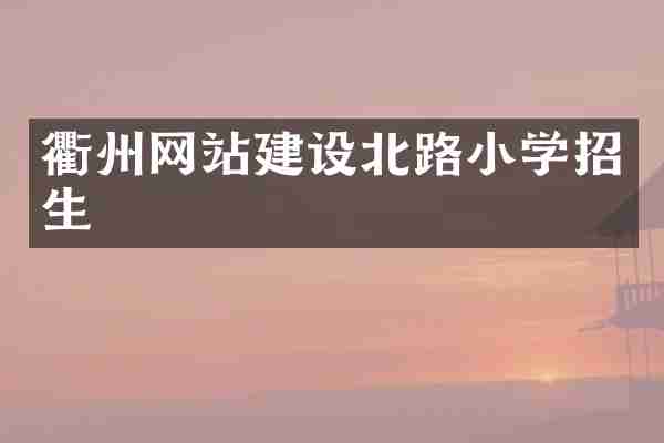 衢州网站建设北路小学招生