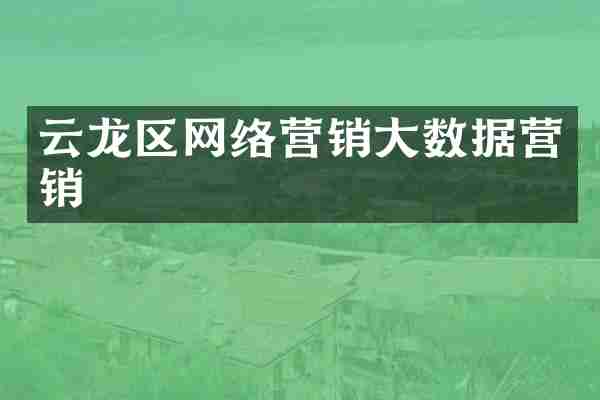 云龙区网络营销大数据营销