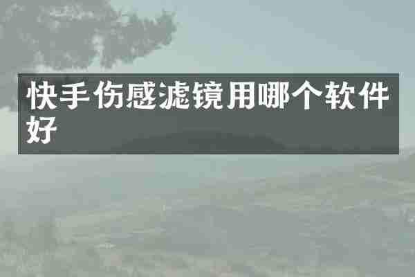 快手伤感滤镜用哪个软件好