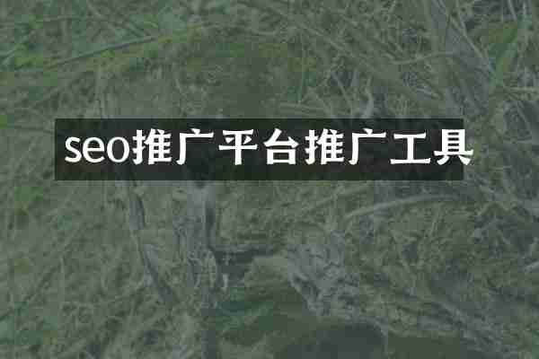 seo推广平台推广工具