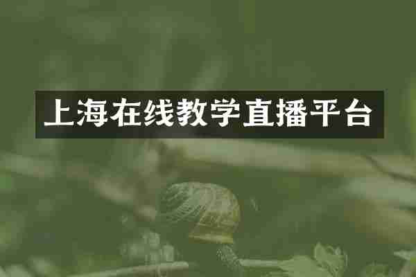 上海在线教学直播平台
