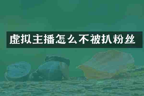虚拟主播怎么不被扒粉丝