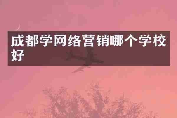 成都学网络营销哪个学校好