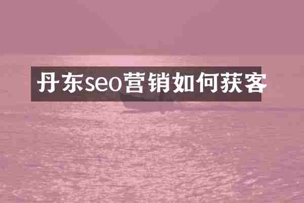 丹东seo营销如何获客