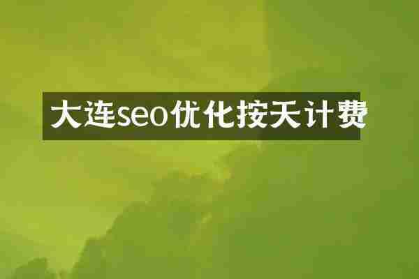 大连seo优化按天计费