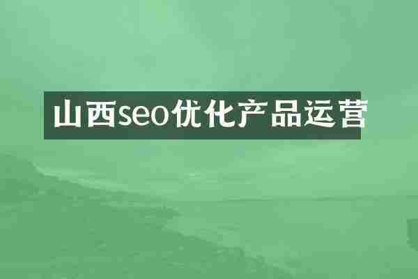山西seo优化产品运营