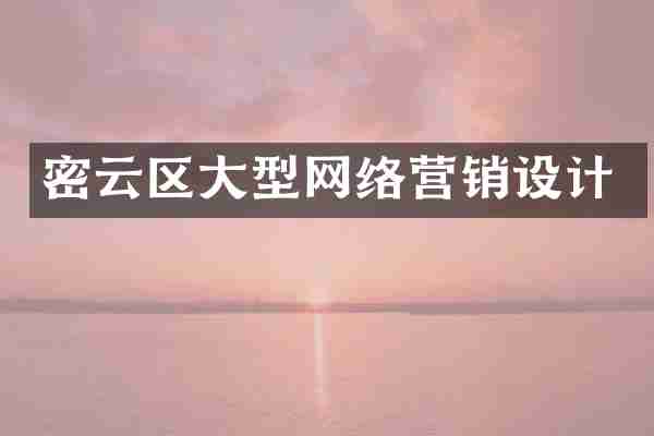 密云区大型网络营销设计